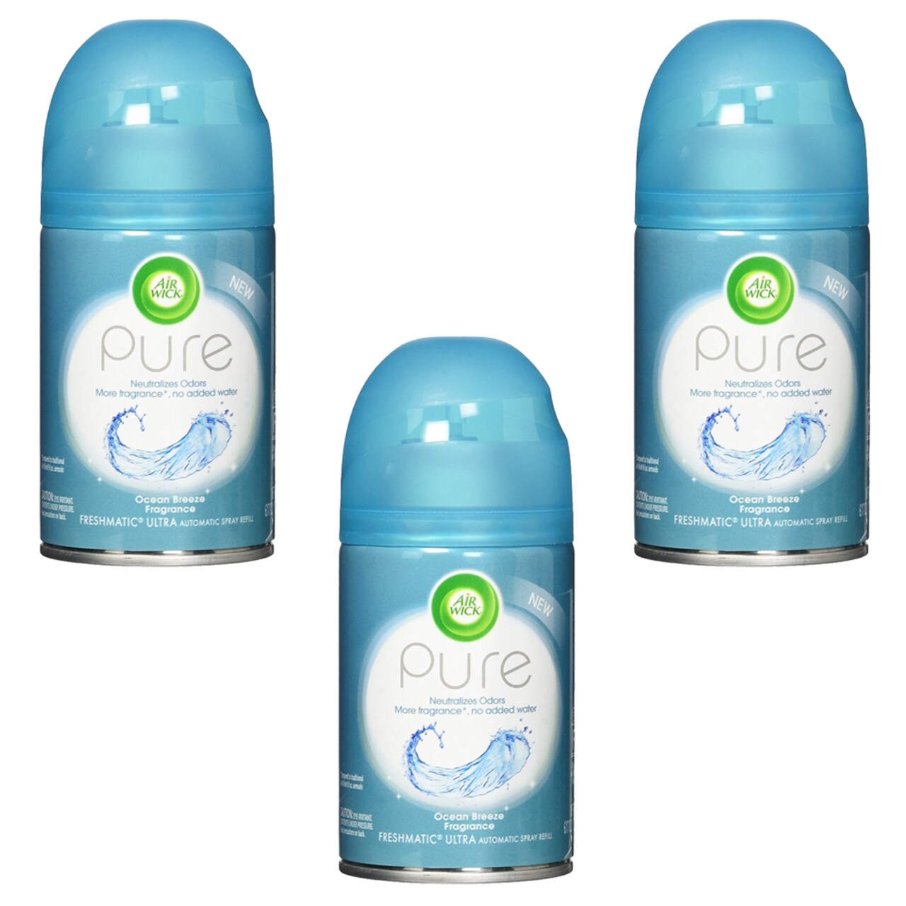 Air Wick Freshmatic Automatic Spray Refill Air Freshener TFlocA, 6.17 Ounce, (Pure Ocean Breeze) (Pack of 3) by